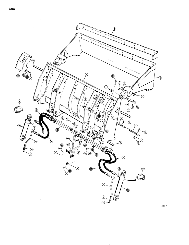 Схема запчастей Case 1150B - (404) - 4-IN-1 BUCKET (05) - UPPERSTRUCTURE CHASSIS