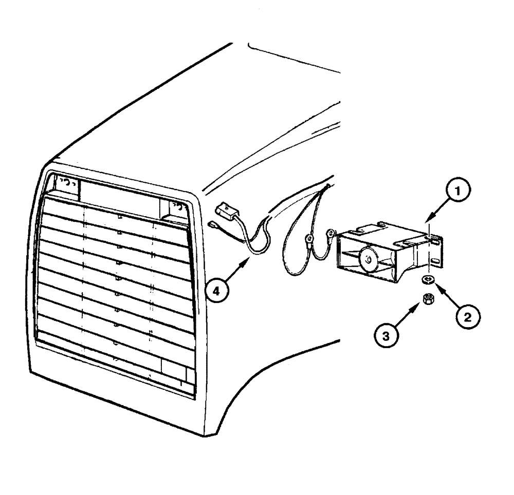 Схема запчастей Case 845 - (04.16[00]) - ELECTRIC SYSTEM - BACK-UP ALARM (04) - ELECTRICAL SYSTEMS