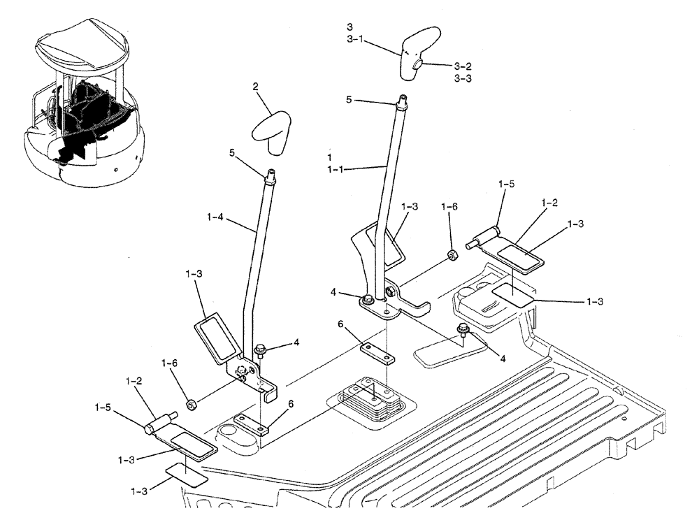 Схема запчастей Case CX27B PV13 - (01-033) - LEVER ASSY, CONTROL (05) - SUPERSTRUCTURE