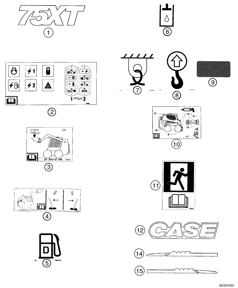 Схема запчастей Case 90XT - (09-46) - DECALS (09) - CHASSIS