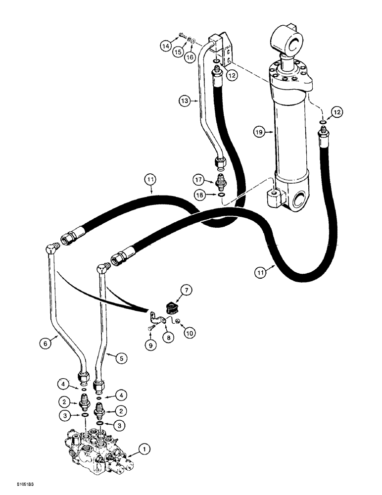 Схема запчастей Case 621B - (8-12) - HYDRAULIC CIRCUIT, LOADER BUCKET, Z-BAR LOADER (08) - HYDRAULICS