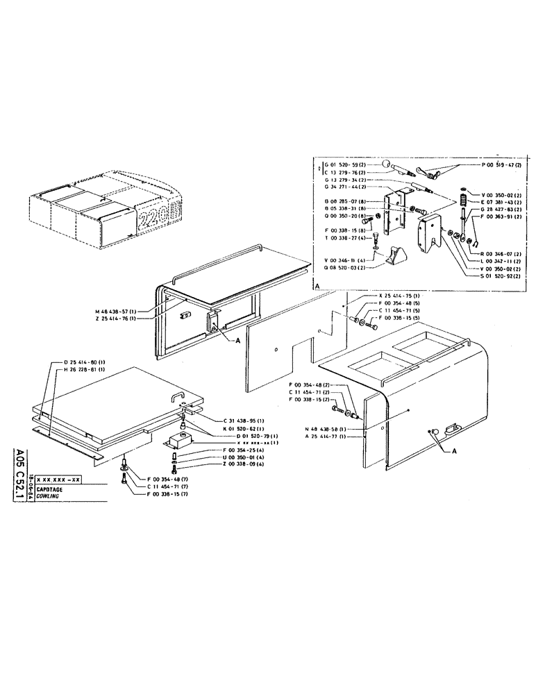 Схема запчастей Case 220 - (B-007) - COWLING (12) - Chassis/Attachments