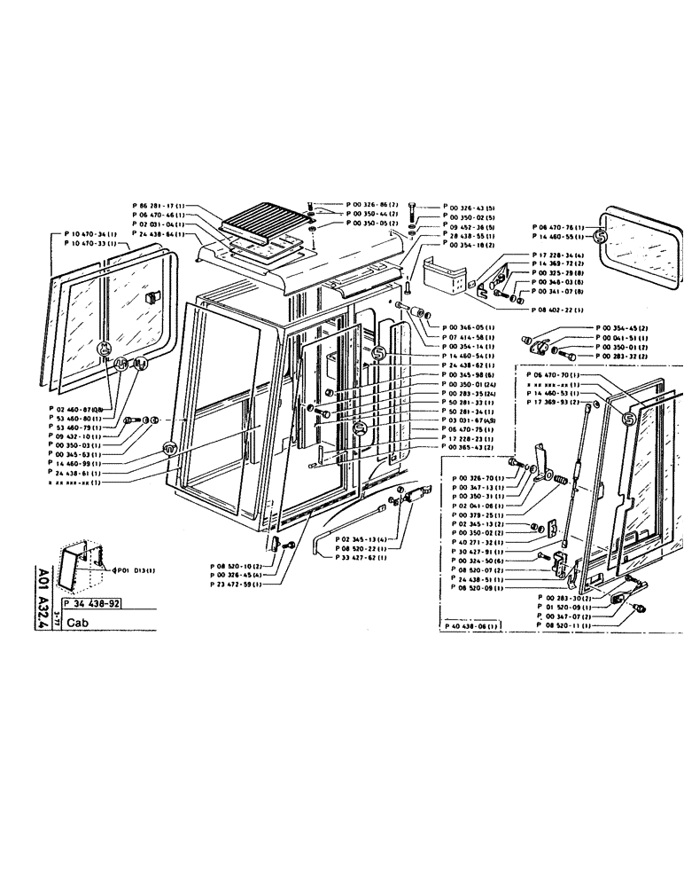 Схема запчастей Case 160CL - (01) - CAB (05) - UPPERSTRUCTURE CHASSIS