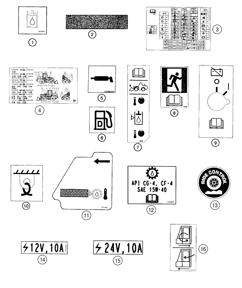 Схема запчастей Case 521D - (09-58) - DECALS (NORTH AMERICA AND EUROPE) (09) - CHASSIS