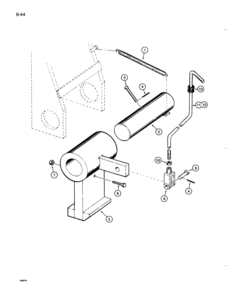 Схема запчастей Case 1086B - (9-044) - FRONT AXLE LOCK (09) - CHASSIS