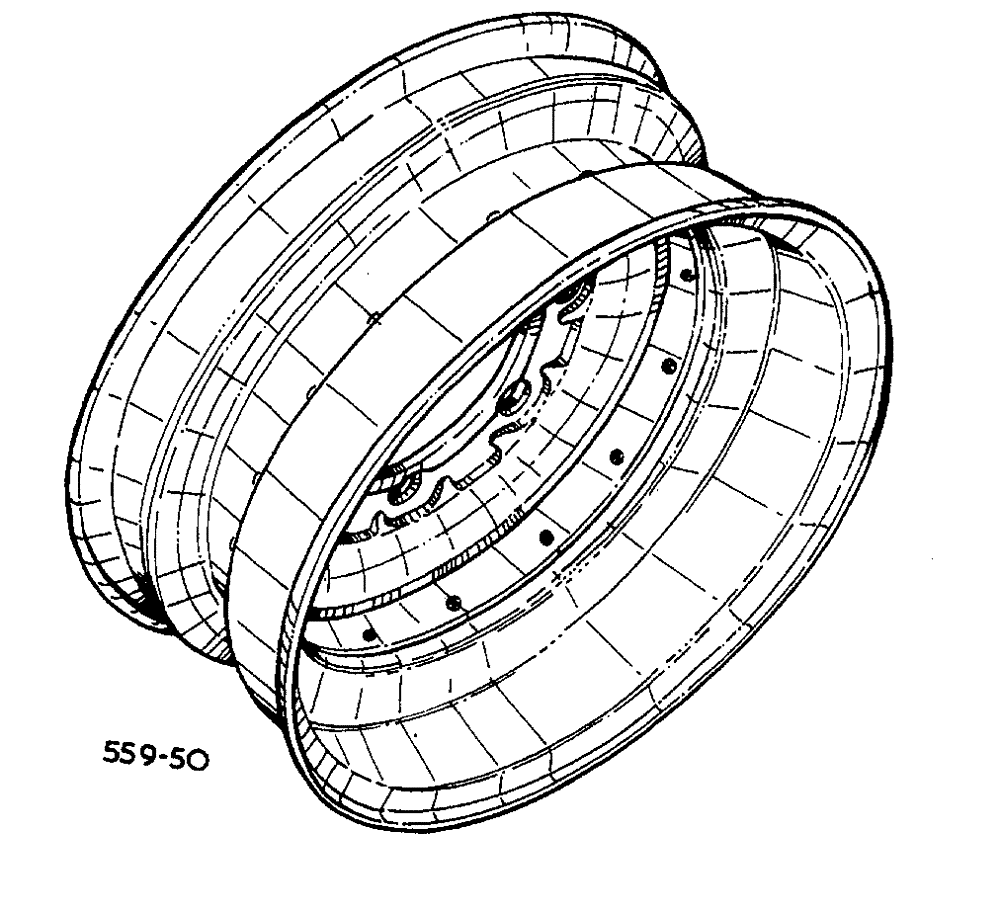 Схема запчастей Case 3400 - (154) - FRONT WHEELS (44) - WHEELS