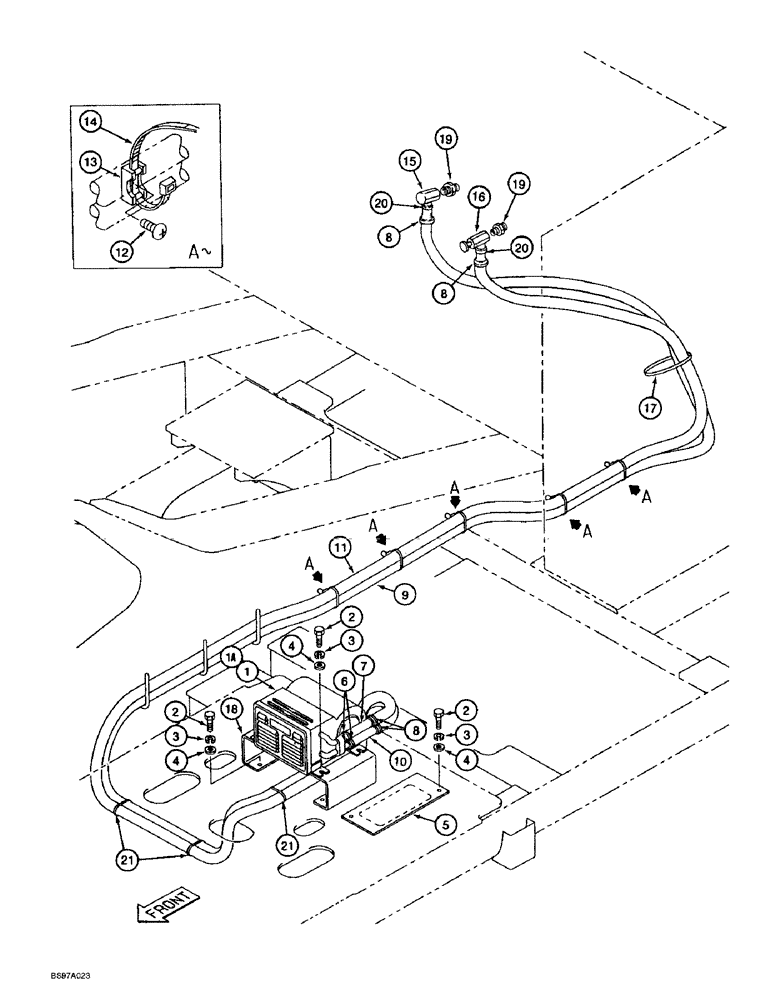 Схема запчастей Case 9060B - (4-22) - CAB HEATER AND HOSES, *P.I.N. EACO601026 TO EAC0601032 (04) - ELECTRICAL SYSTEMS