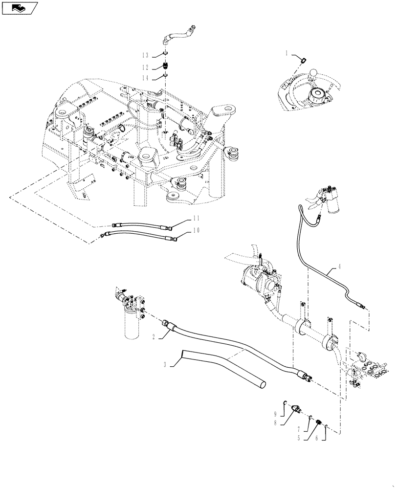 Схема запчастей Case 521F - (41.200.02) - STANDARD STEERING NO JOYSTICK (41) - STEERING