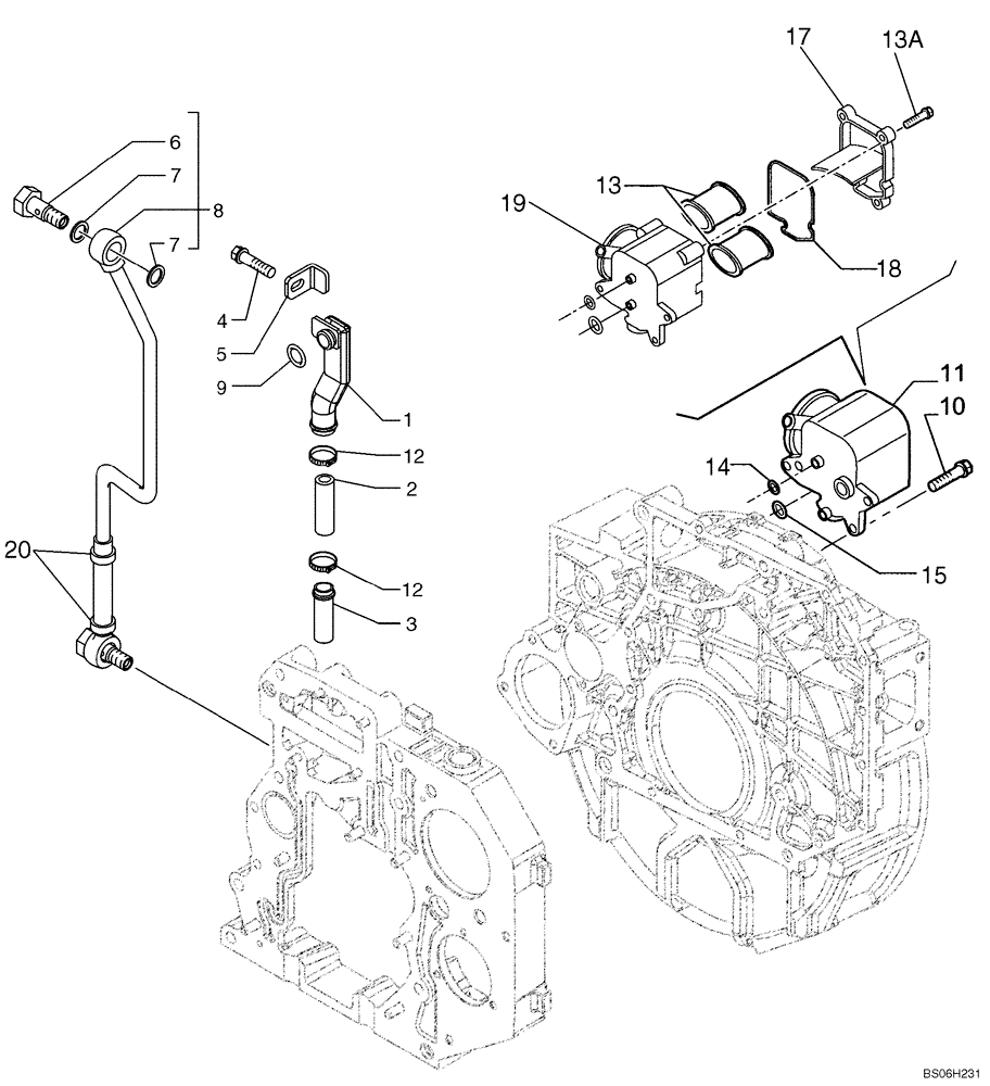 Схема запчастей Case 1150K - (02-36) - BREATHER - ENGINE (02) - ENGINE