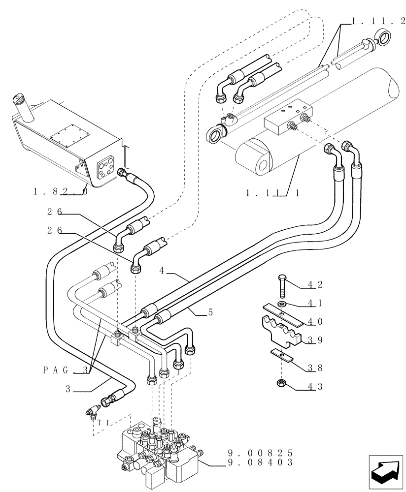 Схема запчастей Case TX945 - (1.82.6[04]) - HYDRAULIC SYSTEM PIPING (35) - HYDRAULIC SYSTEMS