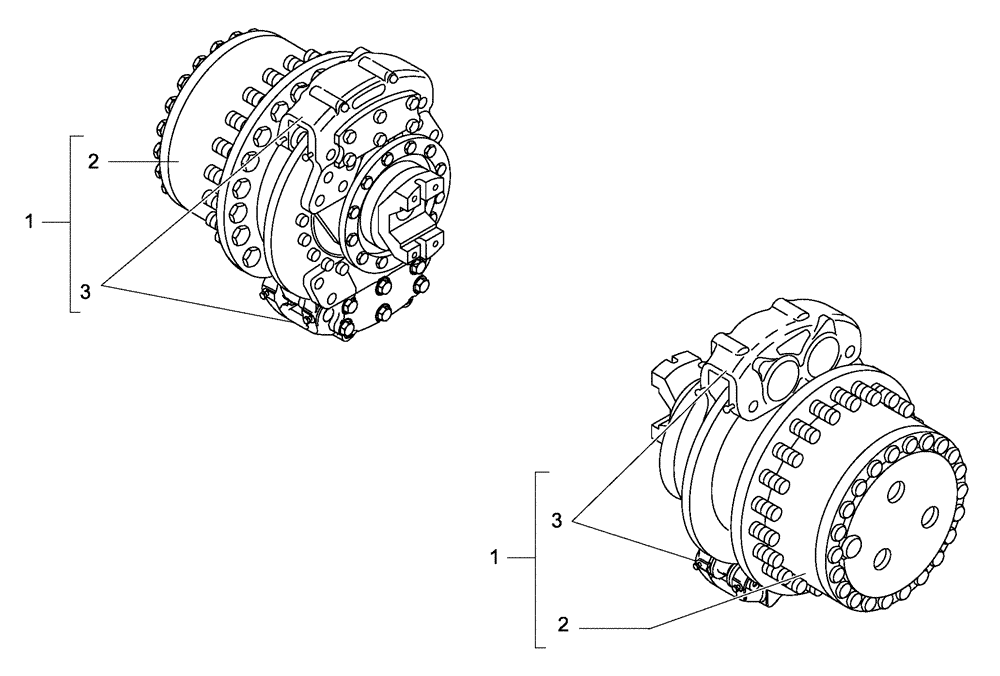 Схема запчастей Case 335 - (30A00000058[001]) - FRONT WHEEL HUB (89500414674) (11) - AXLES/WHEELS