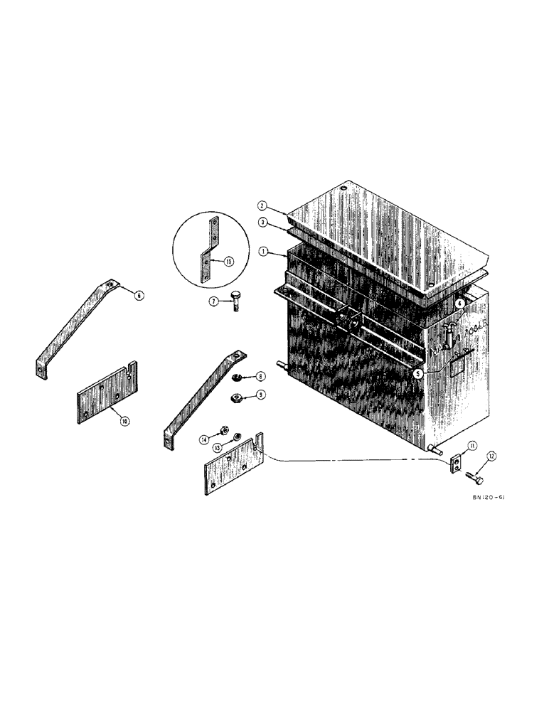 Схема запчастей Case 22 - (18[1]) - 700 LB. WEIGHT BOX (TRACTOR WITH BACKHOE REMOVED) 