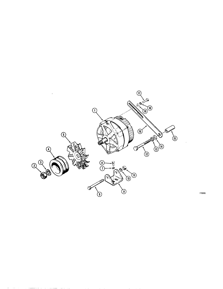 Схема запчастей Case W24B - (094[1]) - ALTERNATOR - 40 AMP (04) - ELECTRICAL SYSTEMS