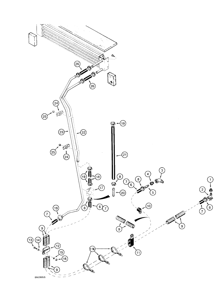 Схема запчастей Case 580SK - (9-152) - CAB HEATER (09) - CHASSIS/ATTACHMENTS