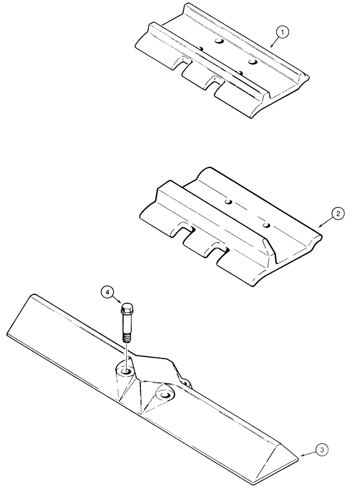 Схема запчастей Case 855E - (5-16) - TRACK SHOES, LOADER MODELS ONLY, DOUBLE GROUSER - CLOSED (11) - TRACKS/STEERING