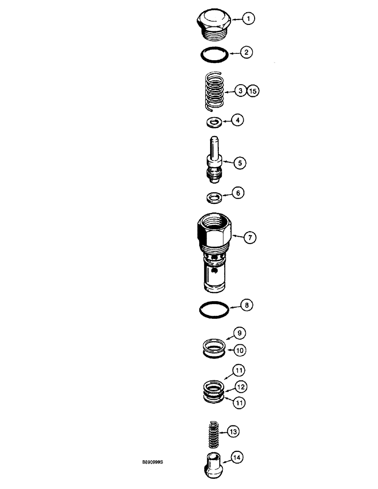 Схема запчастей Case 570LXT - (8-132) - THREE-POINT HITCH CONTROL VALVE, LIFT AND AUXILIARY SECTION CIRCUIT RELIEF VALVES (08) - HYDRAULICS