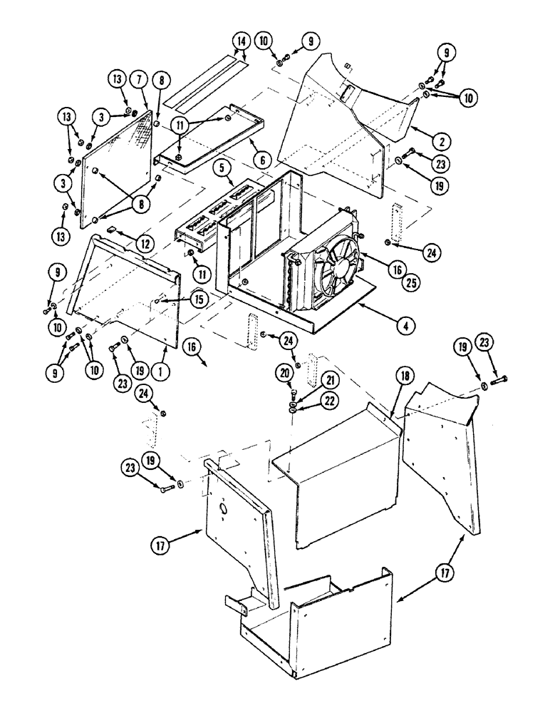 Схема запчастей Case 580SK - (9-240) - PLATFORM - CONDENSER - AIR CONDITIONING, S/N JJH0048585 AND UP (09) - CHASSIS/ATTACHMENTS