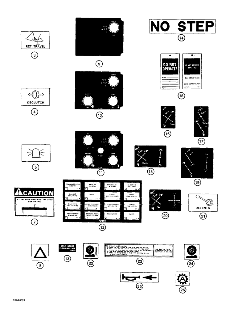 Схема запчастей Case 721B - (9-102) - DECALS (09) - CHASSIS/ATTACHMENTS