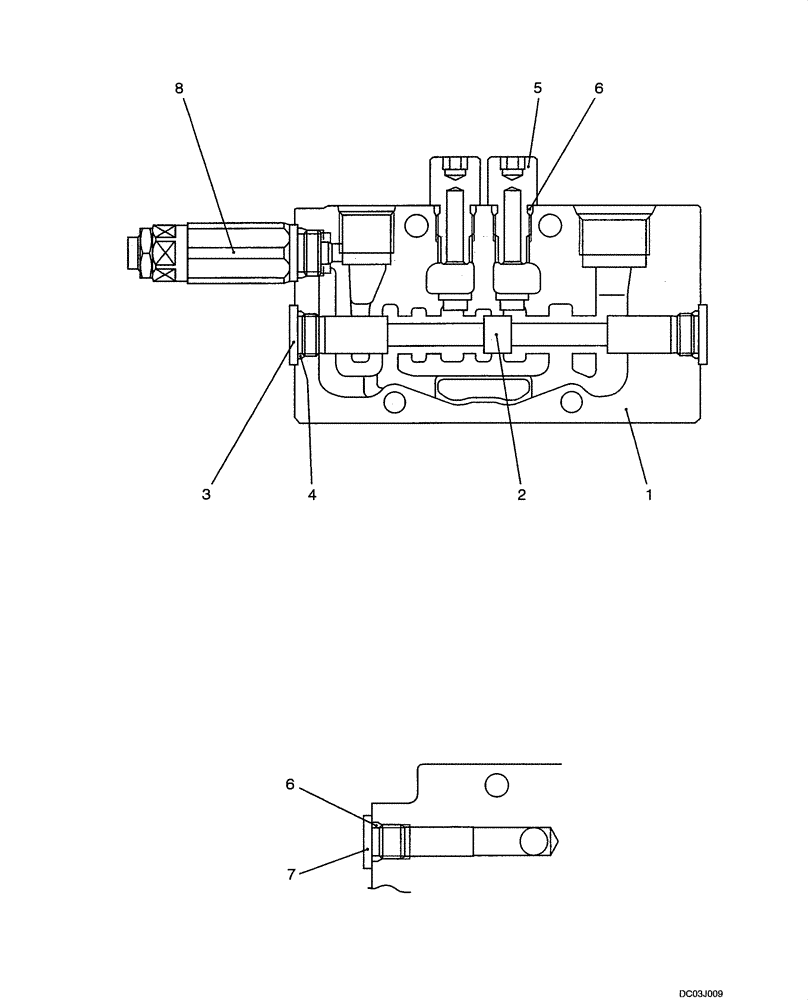 Схема запчастей Case CX47 - (08-37[00]) - VALVE ASSY - SUPPLY (08) - HYDRAULICS