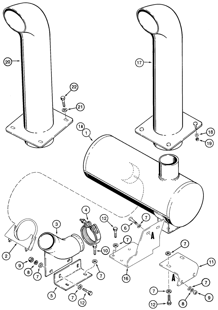 Схема запчастей Case 721C - (02-08) - MUFFLER - EXHAUST SYSTEM (02) - ENGINE