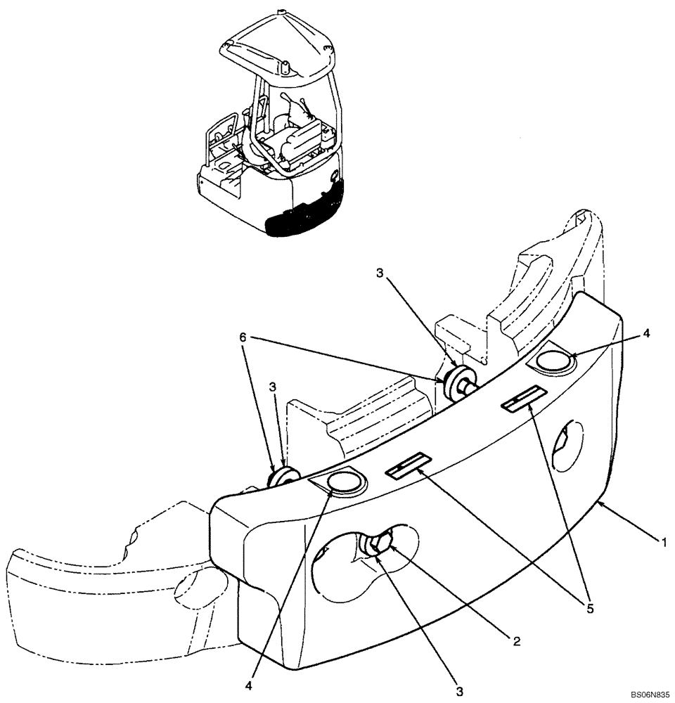 Схема запчастей Case CX17B - (05-001[00]) - COUNTERWEIGHT INSTAL (PU60C00023F1) (39) - FRAMES AND BALLASTING