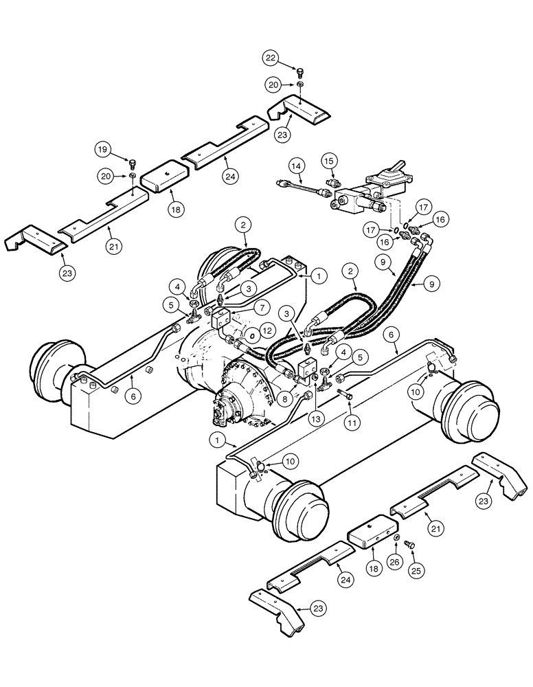 Схема запчастей Case 865B - (07-06[01]) - SERVICE BRAKE - HYDRAULIC SYSTEM (07) - BRAKES