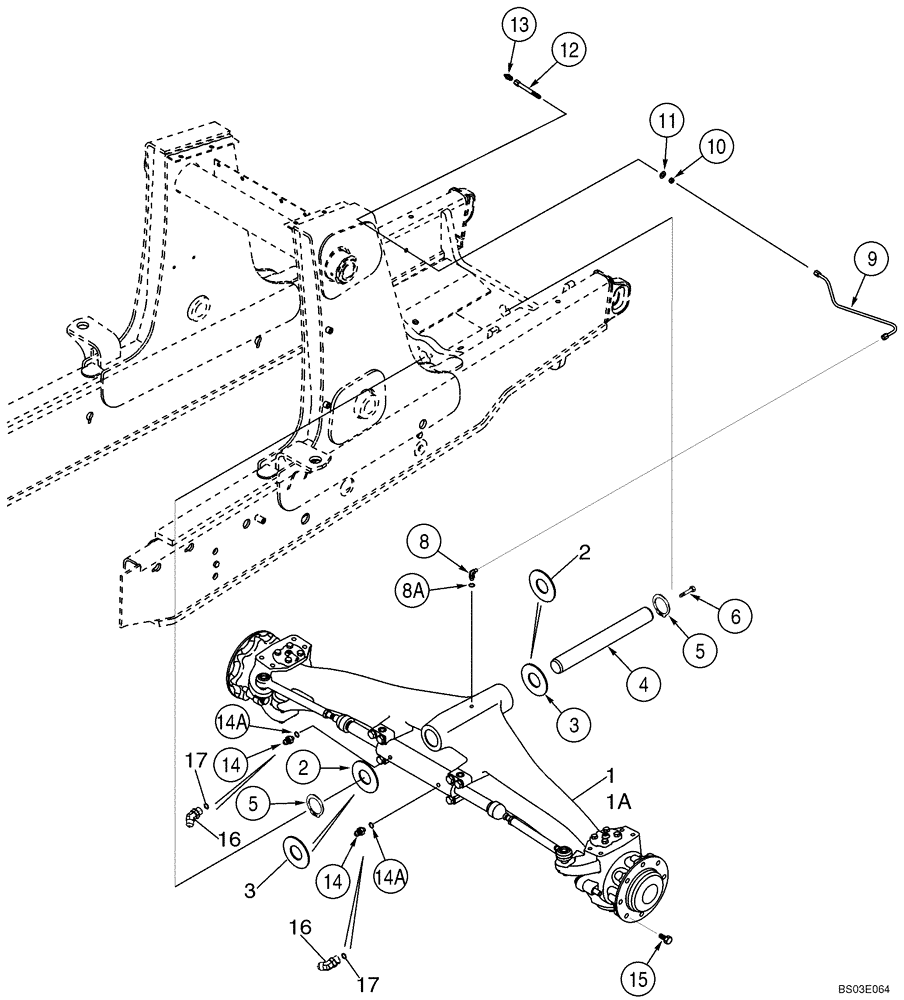 Схема запчастей Case 580M - (05-07) - AXLE, FRONT (377979A1 / 86990837) - MOUNTING (IF USED) (05) - STEERING