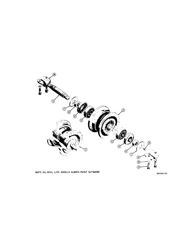 Схема запчастей Case 500 - (160[1]) - TRACK ROLLER (04) - UNDERCARRIAGE