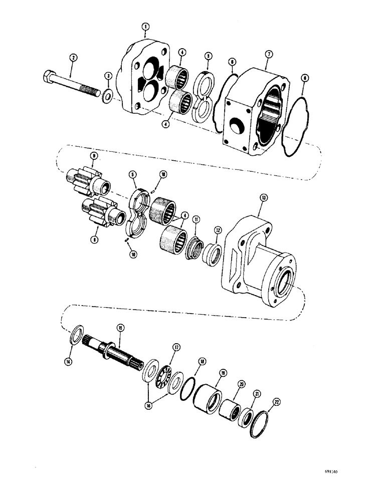 Схема запчастей Case W10C - (246) - A19032 HYDRAULIC PUMP (08) - HYDRAULICS