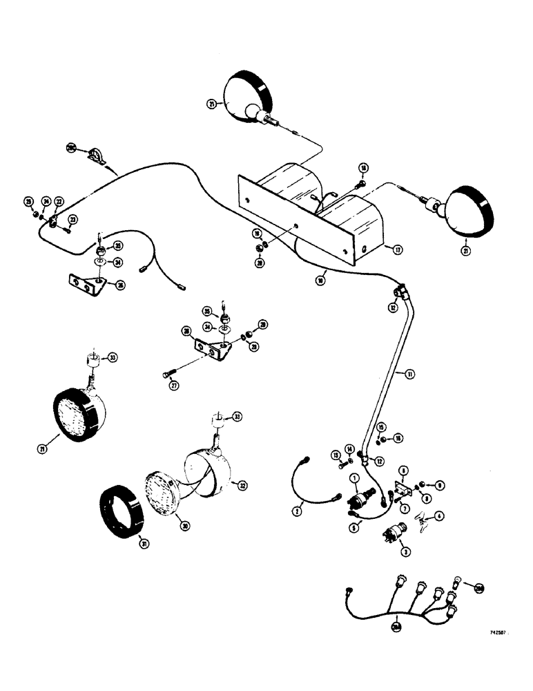 Схема запчастей Case 800 - (078) - ELECTRICAL SYSTEM, LIGHTS (06) - ELECTRICAL SYSTEMS