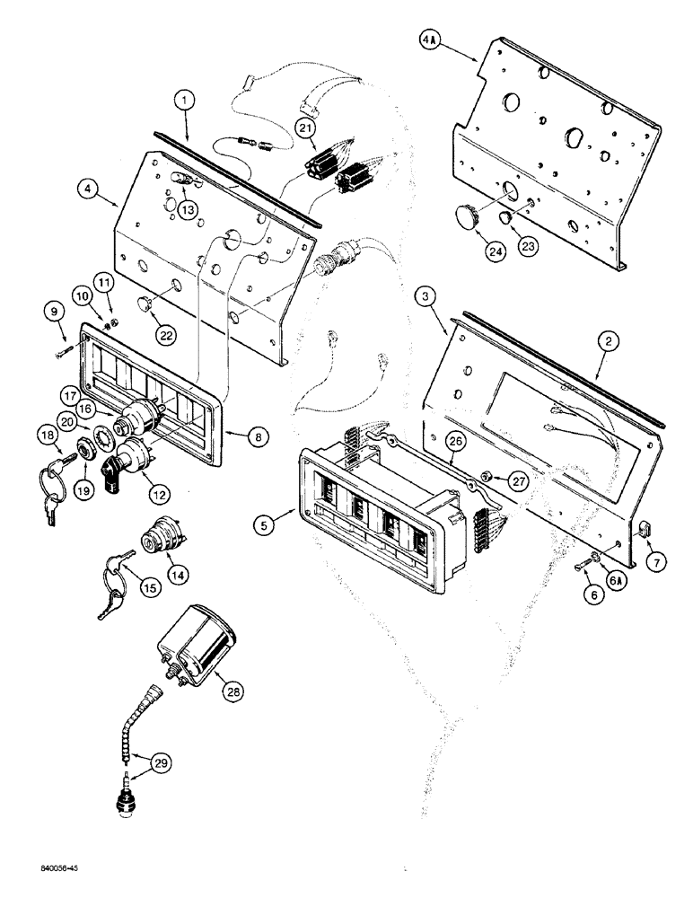 Схема запчастей Case W36 - (4-106) - ELECTRICAL SYSTEM, INSTRUMENT PANELS AND TACHOMETER (04) - ELECTRICAL SYSTEMS