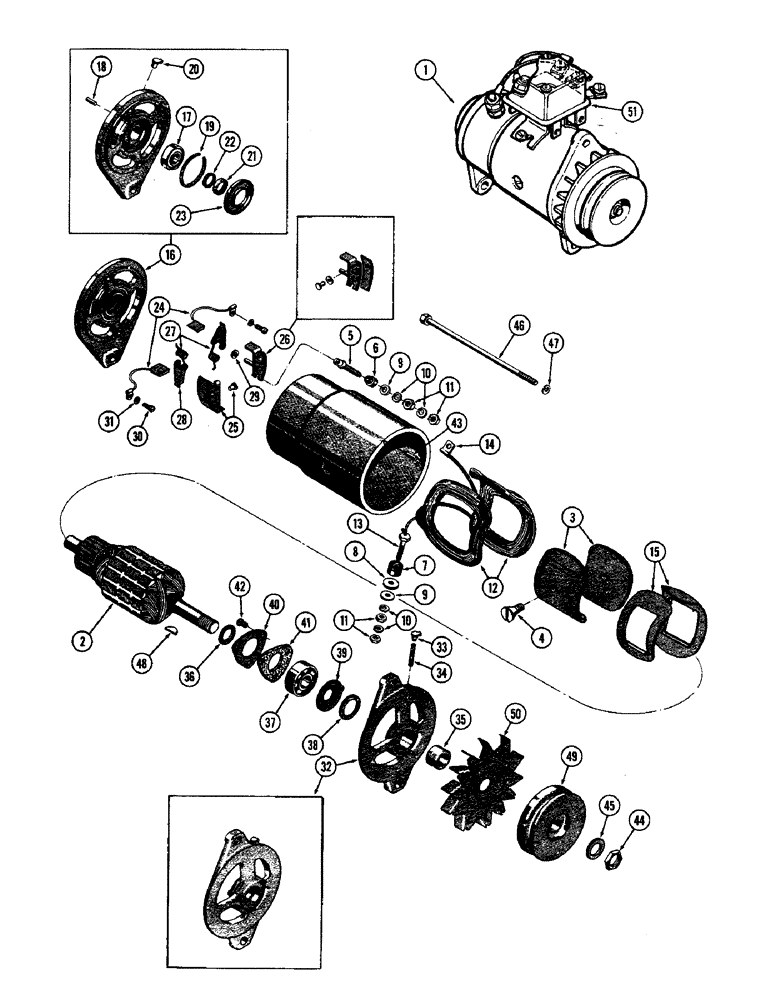 Схема запчастей Case W9A - (055A) - A33983 GENERATOR (04) - ELECTRICAL SYSTEMS