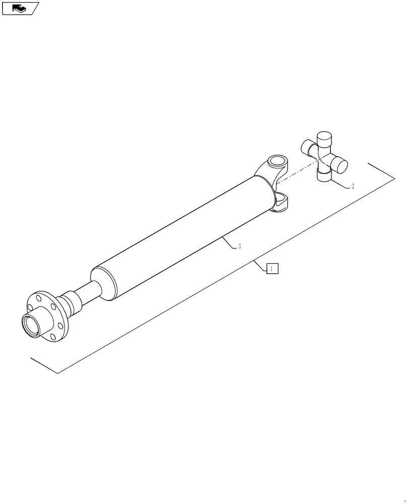 Схема запчастей Case 621F - (21.155.02) - DRIVE SHAFT, ENGINE (21) - TRANSMISSION