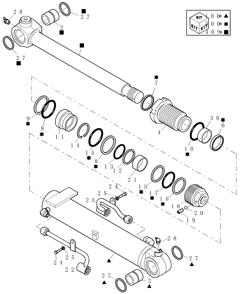 Схема запчастей Case CX31B - (2.010A[01]) - BOOM CYLINDER - CAB (35) - HYDRAULIC SYSTEMS