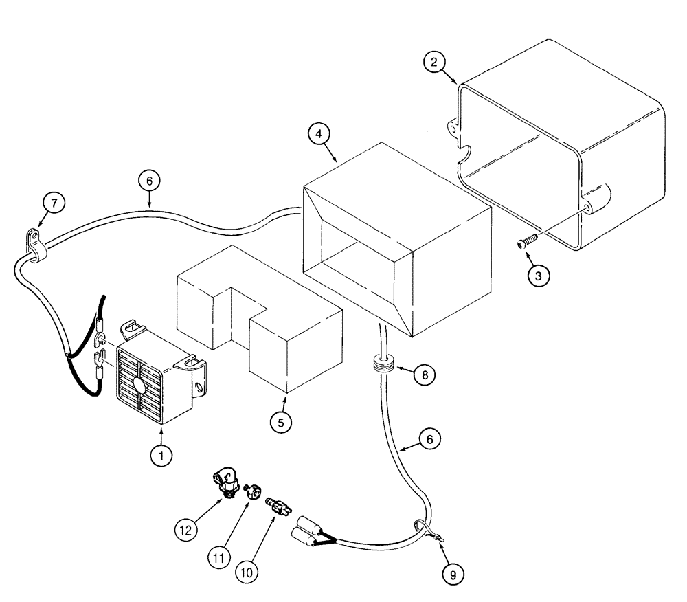 Схема запчастей Case 1150H - (04-18) - ALARM - BACKUP (04) - ELECTRICAL SYSTEMS