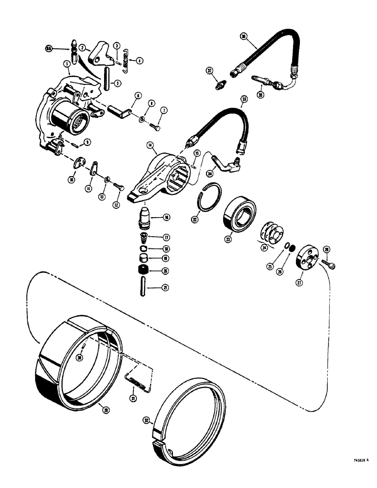 Схема запчастей Case 800 - (278) - GEARMATIC WINCH, CLUTCH ASSEMBLY (05) - UPPERSTRUCTURE CHASSIS