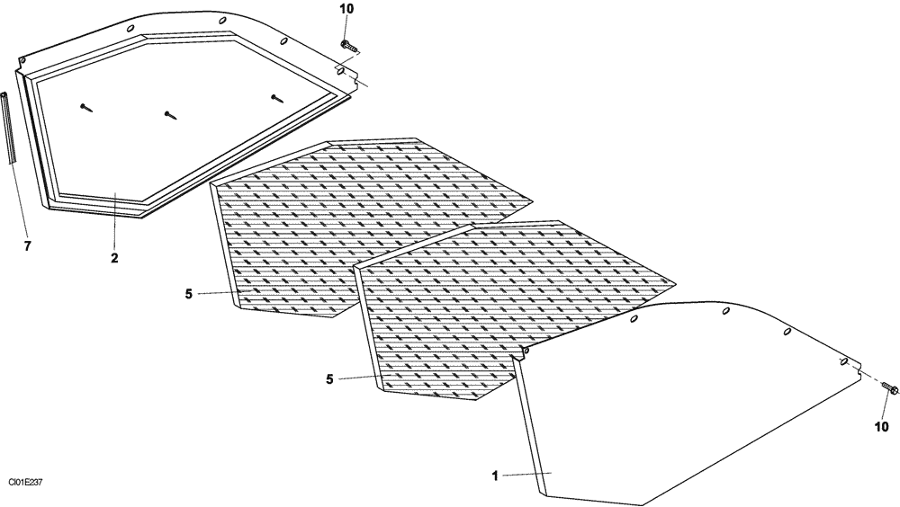 Схема запчастей Case SV208 - (12-026-00[01]) - FENDERS (GROUP 210) (ND104295) (09) - CHASSIS/ATTACHMENTS