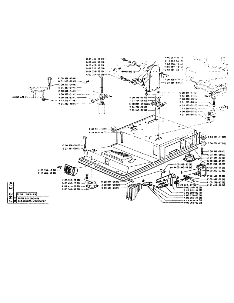 Схема запчастей Case 160CL - (022) - CAB CONTROL EQUIPMENT (05) - UPPERSTRUCTURE CHASSIS