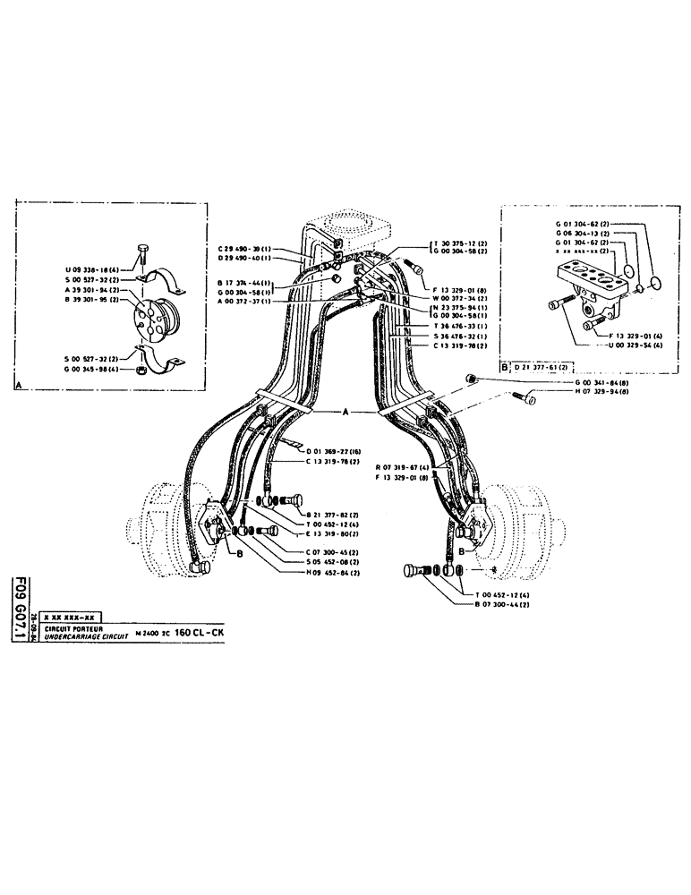 Схема запчастей Case 160CL - (112) - UNDERCARRIAGE CIRCUIT (07) - HYDRAULIC SYSTEM