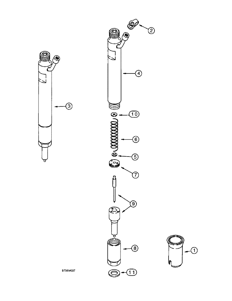 Схема запчастей Case 9045B - (3-16) - FUEL INJECTION NOZZLE, 6T-830 EMISSIONS CERTIFIED ENGINE (03) - FUEL SYSTEM