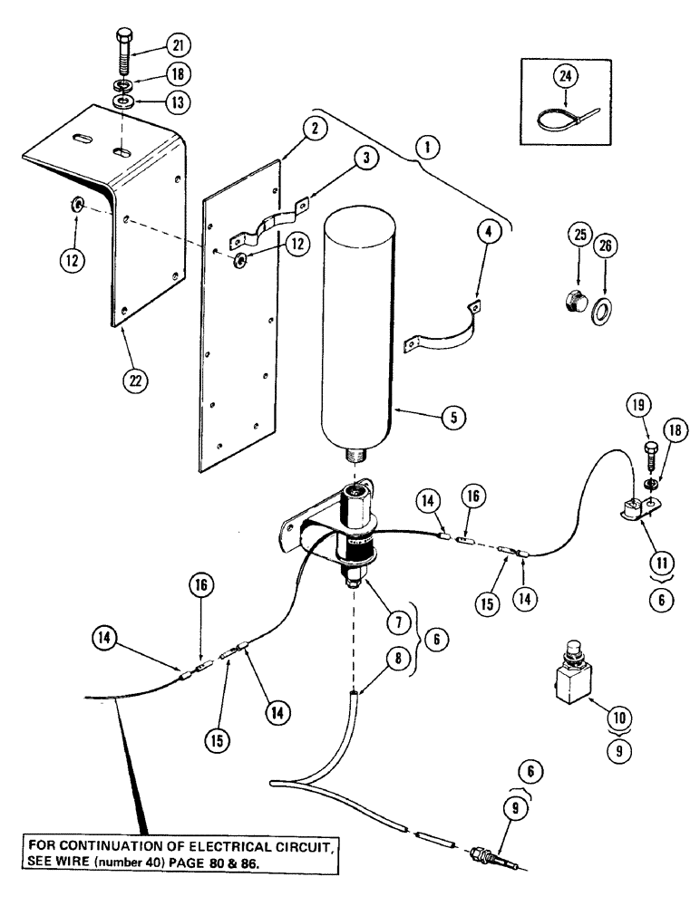 Схема запчастей Case 880 - (094) - COLD WEATHER STARTING KIT (01) - ENGINE