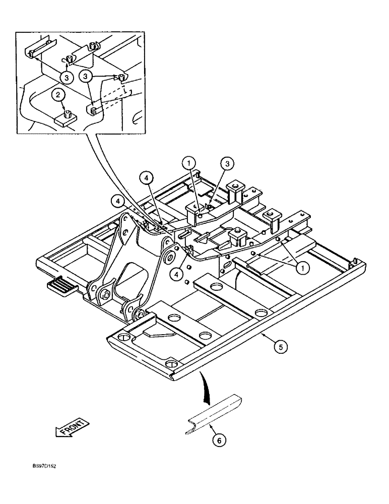 Схема запчастей Case 9020B - (9-006) - TURNTABLE, P.I.N. DAC02#2001 AND AFTER (09) - CHASSIS