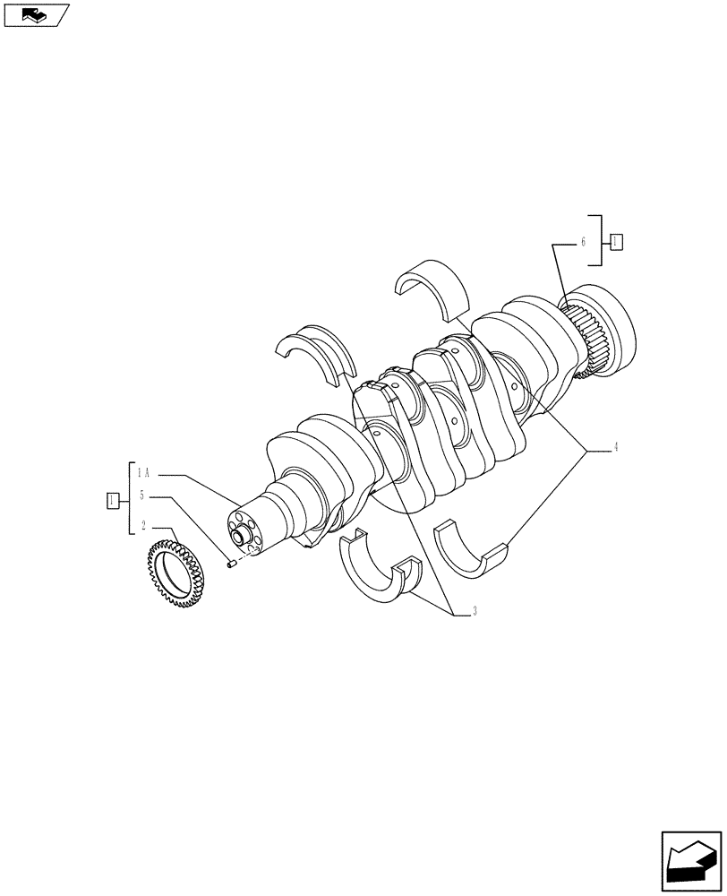 Схема запчастей Case 521F - (10.103.01) - SHORT BLOCK - CRANKSHAFT (10) - ENGINE