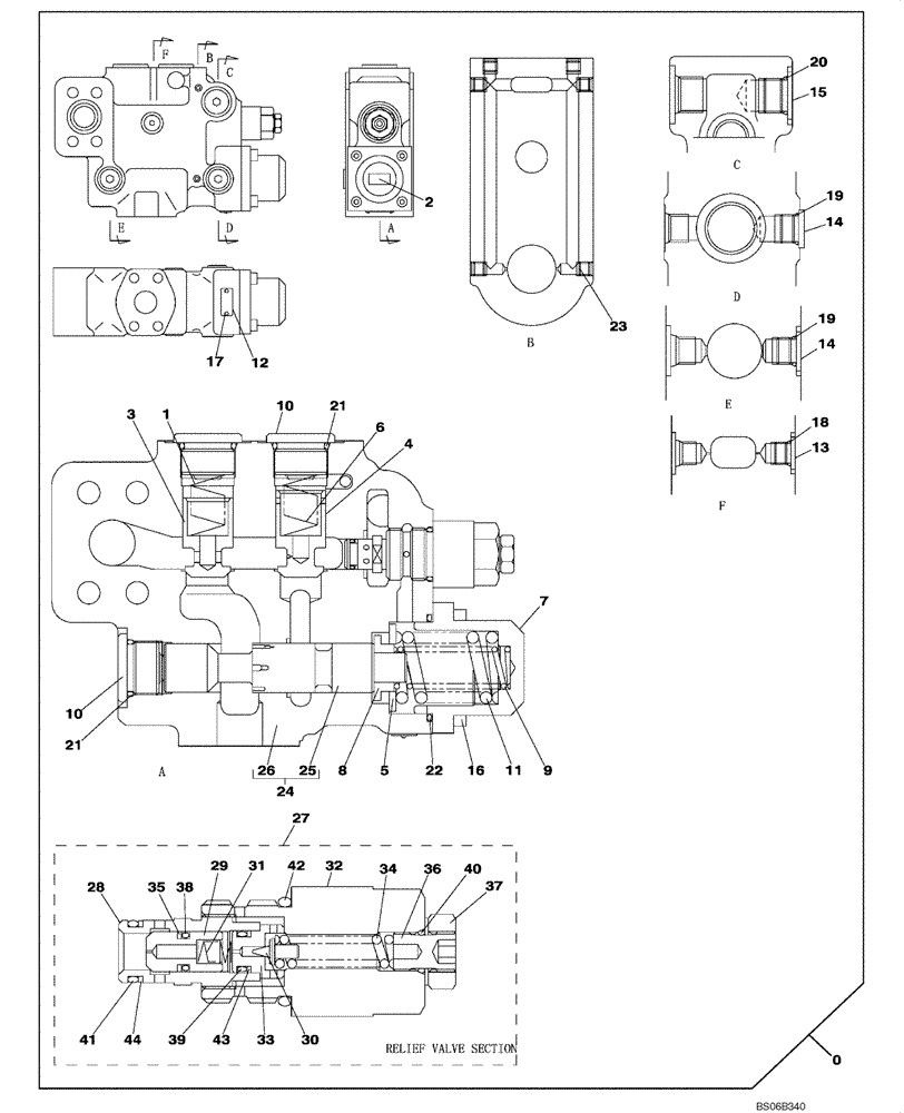 Схема запчастей Case CX700 - (08-400-00[01]) - SAFETY VALVE - BOOM CYLINDER (08) - HYDRAULICS