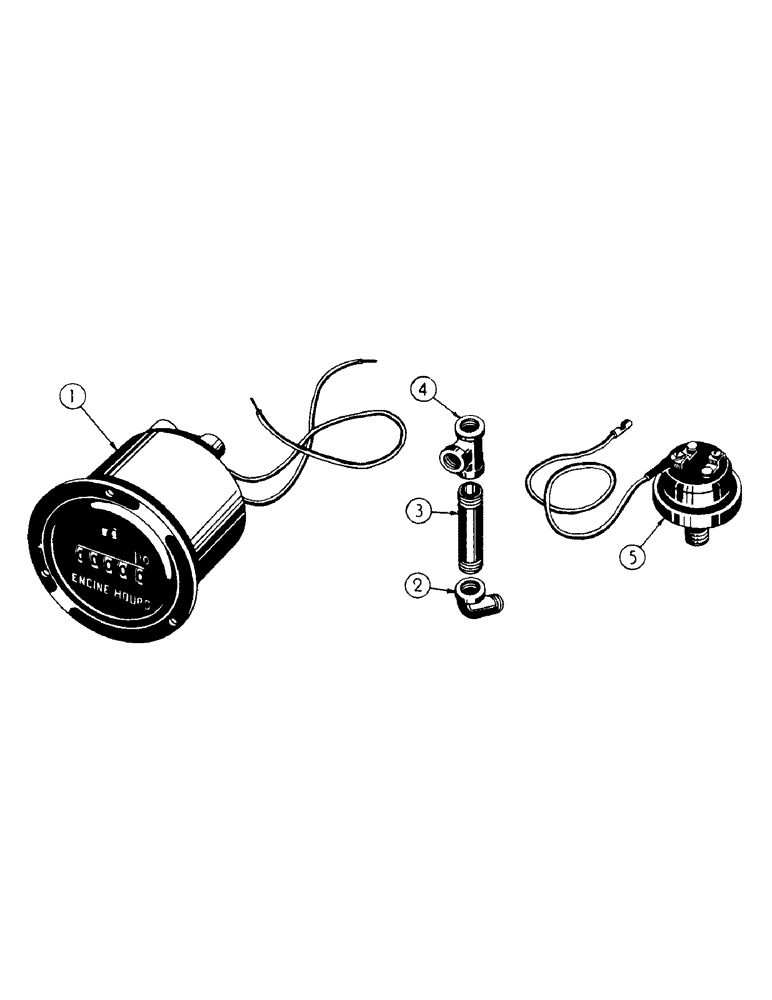 Схема запчастей Case 256 - (019) - HOUR METER (01) - ENGINE