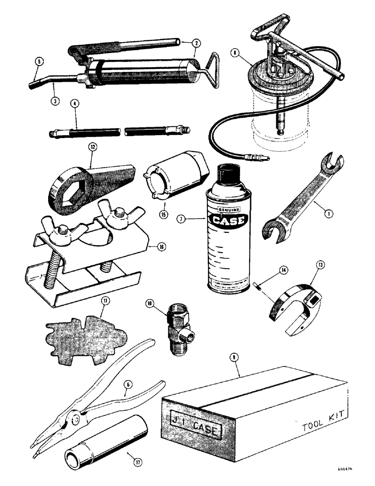 Схема запчастей Case 310G - (286) - TOOLS (05) - UPPERSTRUCTURE CHASSIS