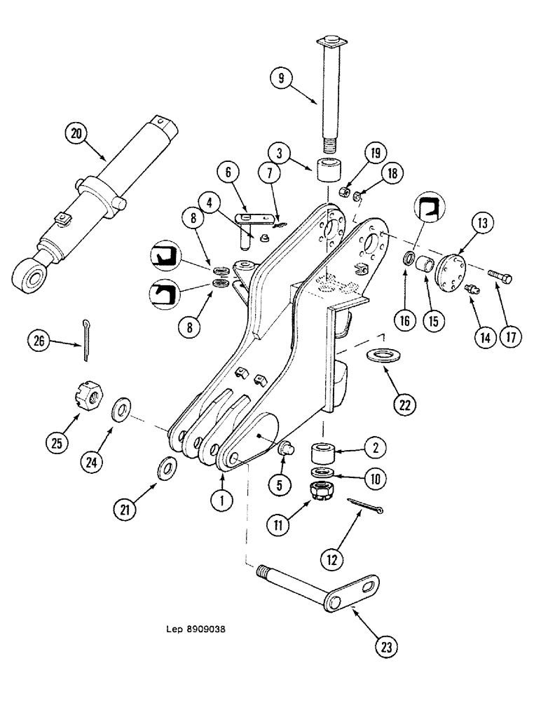 Схема запчастей Case 688C - (9F-06) - OFFSET BACKHOE BOOM (MOBILE SECTION) (05.1) - UPPERSTRUCTURE CHASSIS/ATTACHMENTS