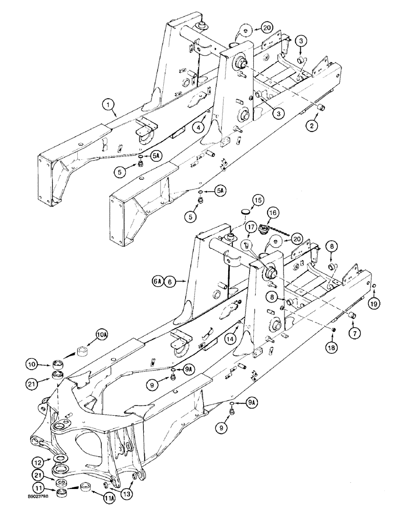 Схема запчастей Case 580SK - (9-084) - CHASSIS (09) - CHASSIS/ATTACHMENTS