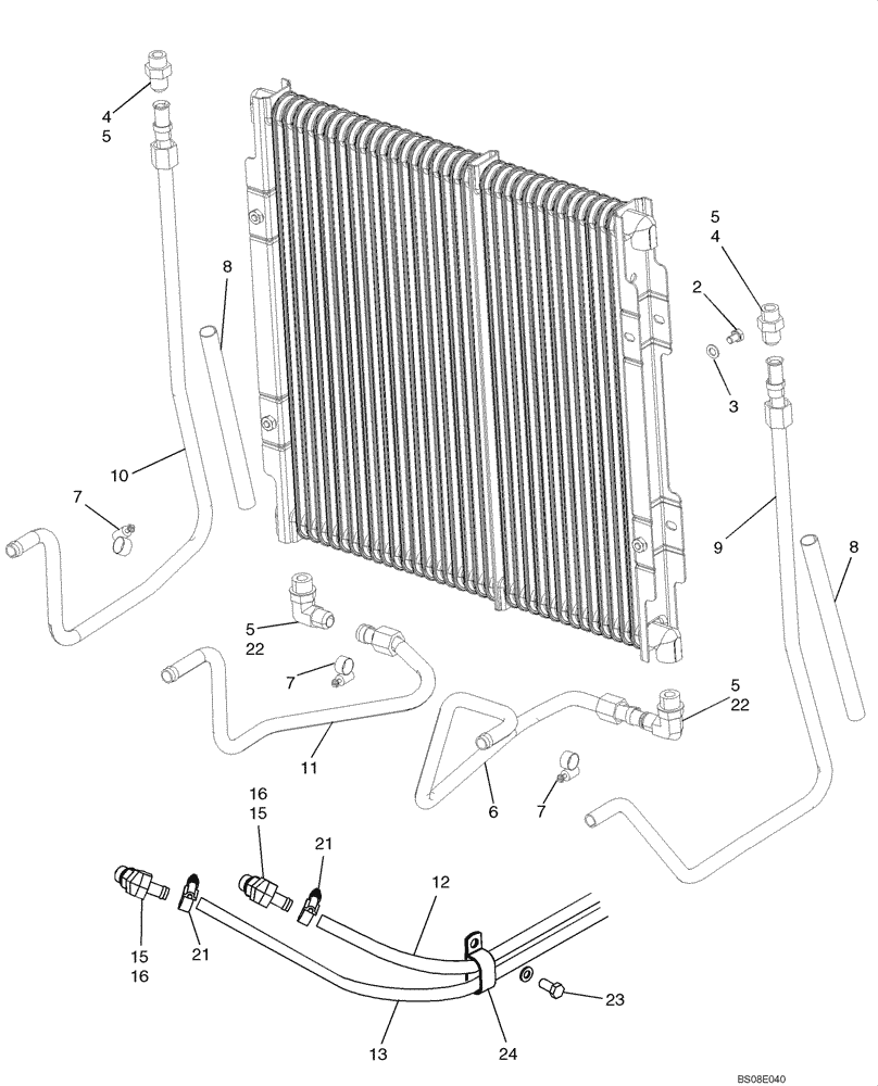 Схема запчастей Case 588G - (06-10) - COOLING SYSTEM - TRANSMISSION (06) - POWER TRAIN