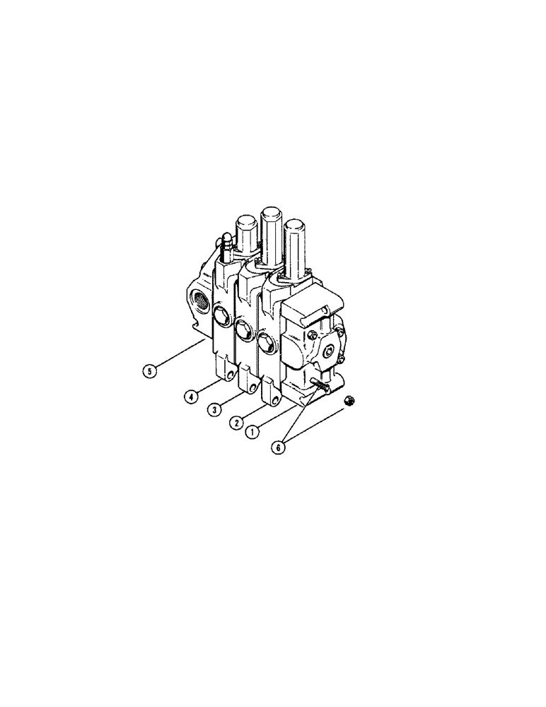 Схема запчастей Case 750 - (252[1]) - D30501 LOADER CONTROL VALVE (3 SPOOL) (07) - HYDRAULIC SYSTEM